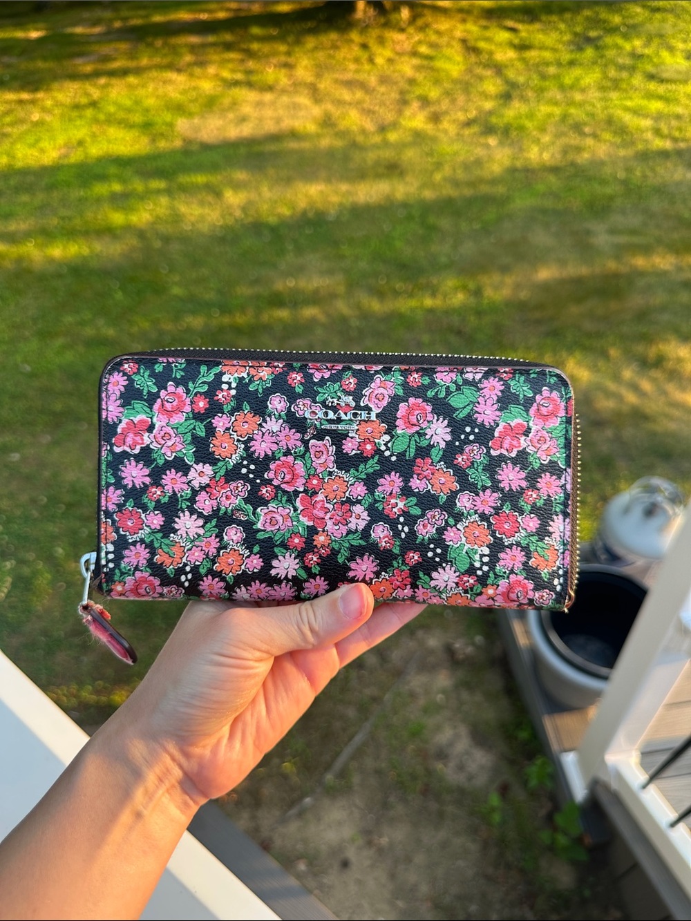 Coach floral print wallet